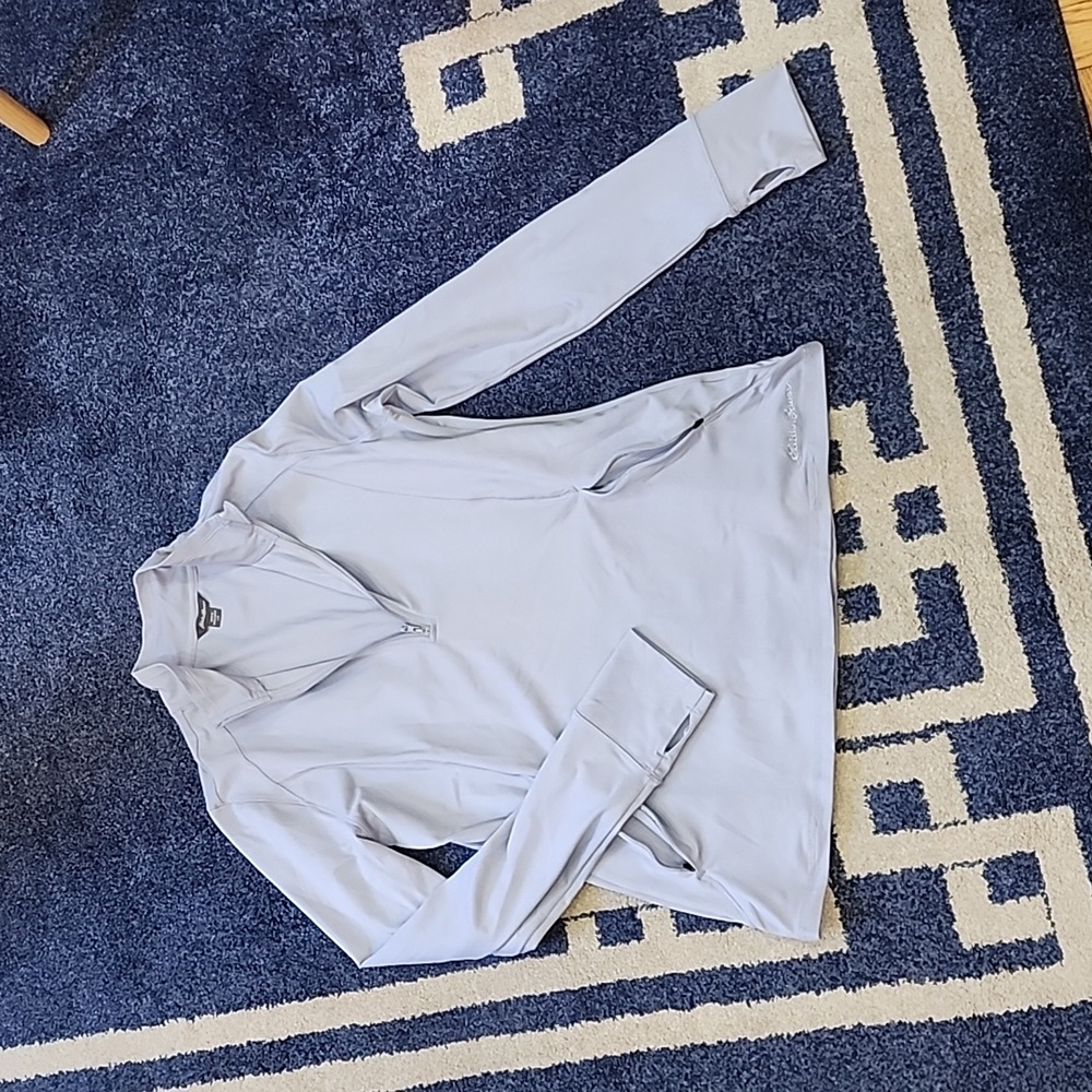 Eddie Bauer Women's Large Lavender Long Sleeve Quarter Zip